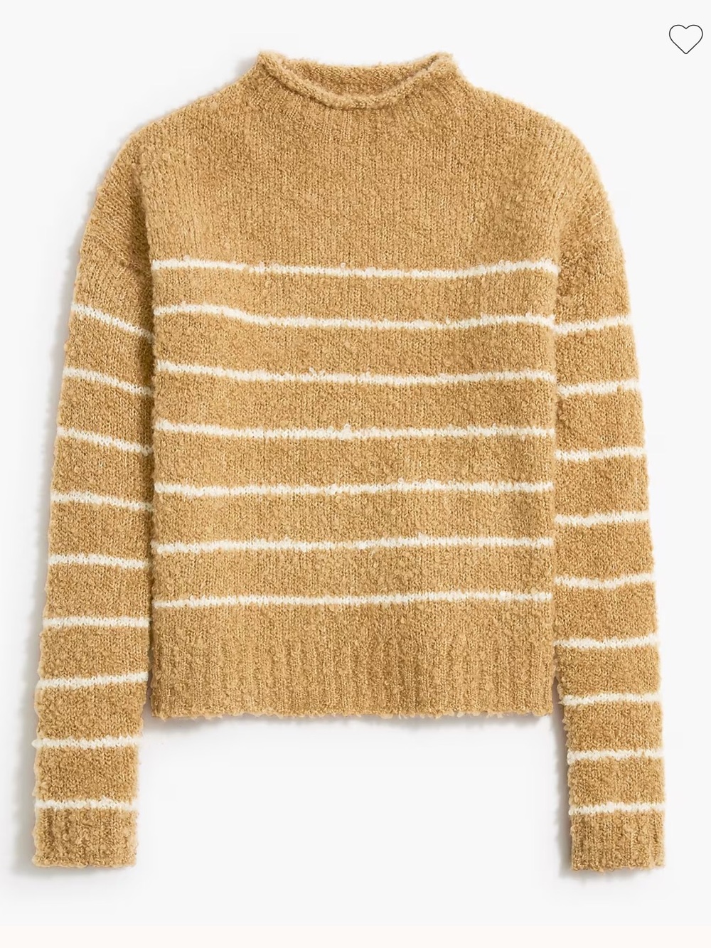 J Crew Striped Boucle Rollneck Sweater